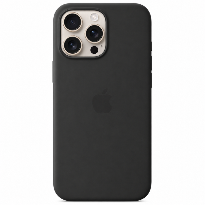 Black iPhone 16 Pro Case – Plain Phone Cover