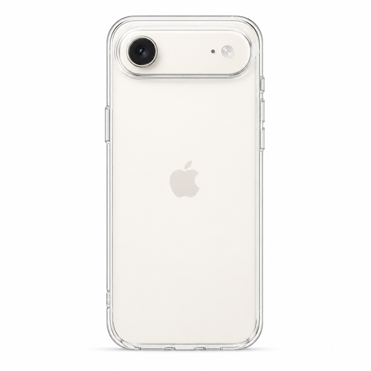 Clear Spigen TPU case for iPhone 17 Air on white background