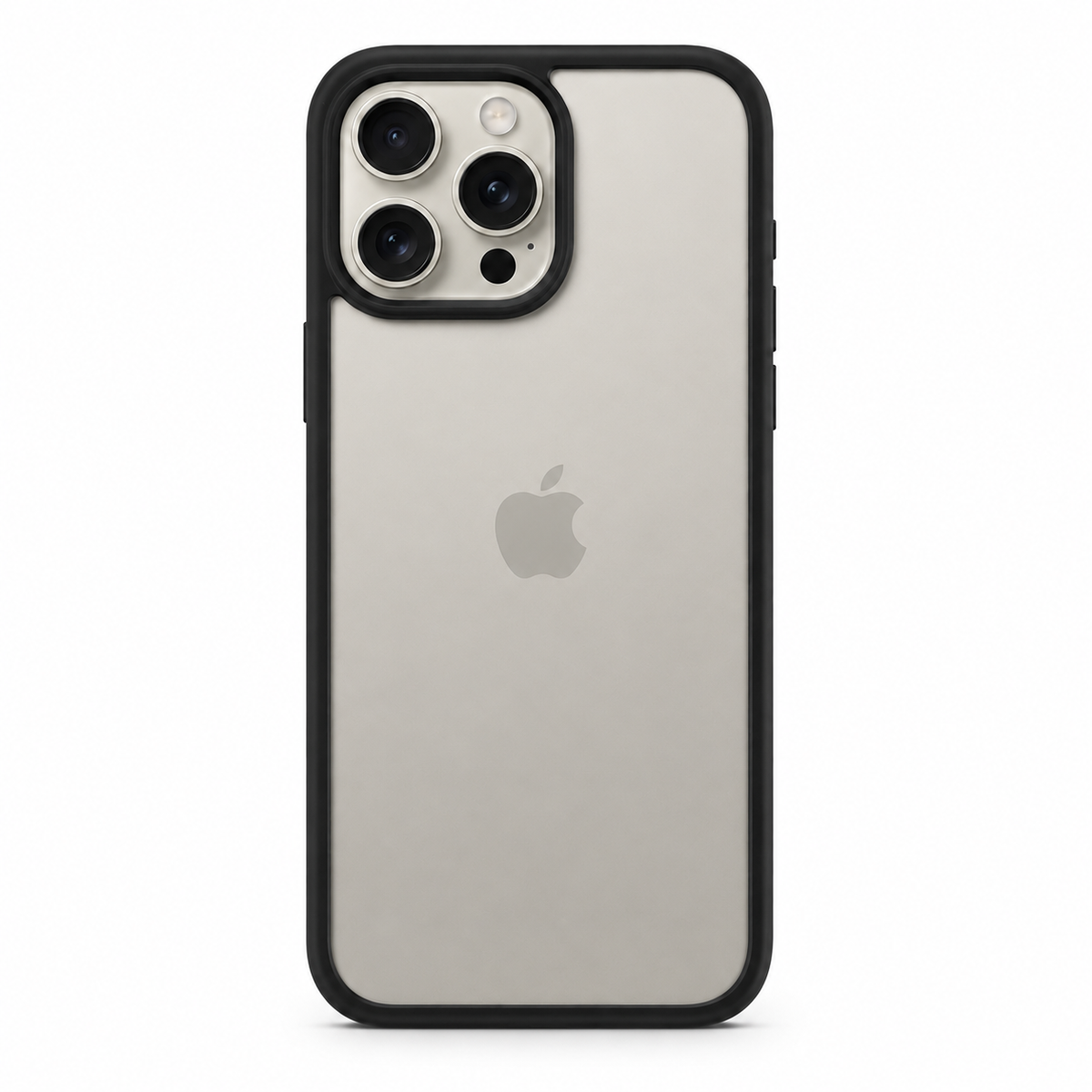 Black Spigen Ultra Hybrid case for iPhone 15 Pro Max on white background