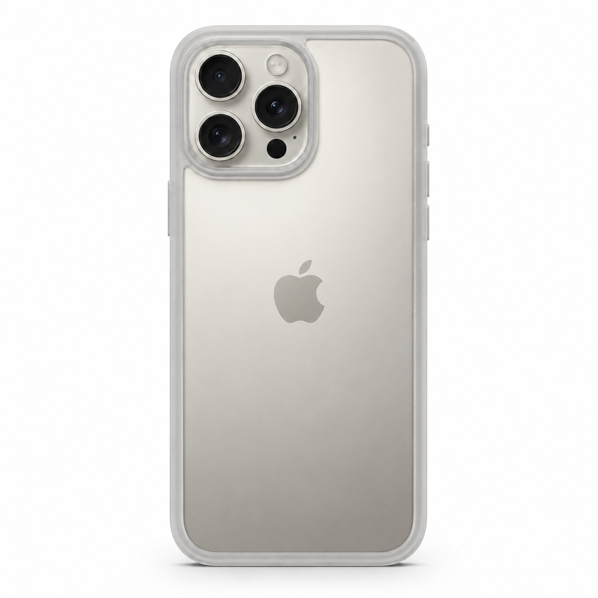 Natural Spigen Ultra Hybrid case for iPhone 15 Pro Max on white background