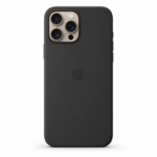 Black iPhone 13 Pro Max case on white background