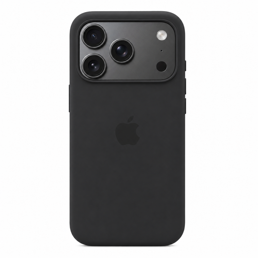 A matte black protective phone case with an integrated camera bumper, shown on a dark gray smartphone against a plain white background.