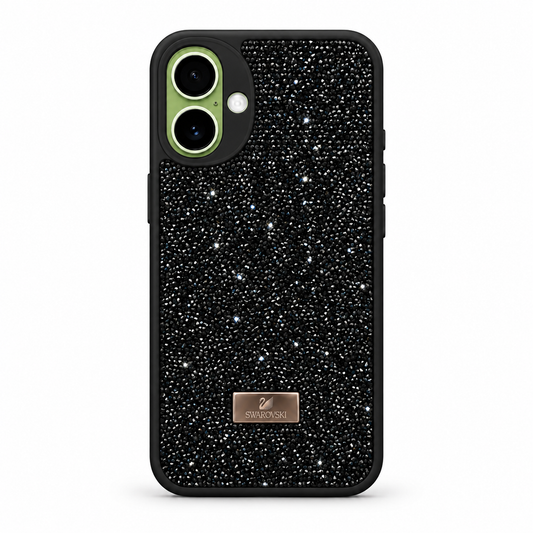 Black carbon fiber phone case with Pitaka logo on a white background