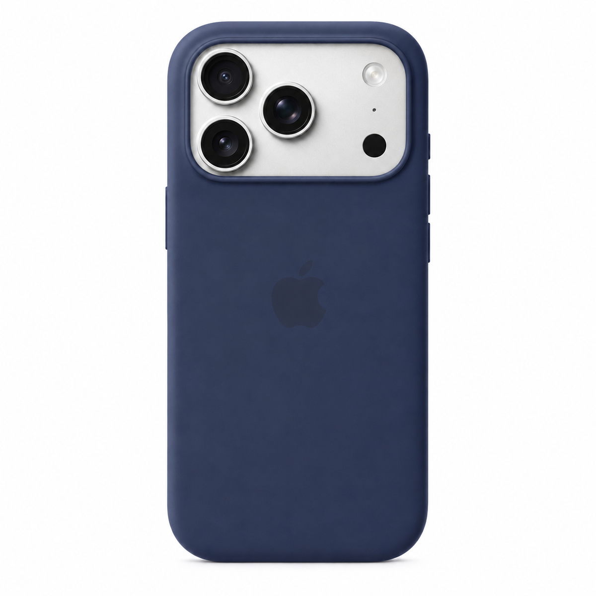 Blue iPhone 17 Pro case on white background