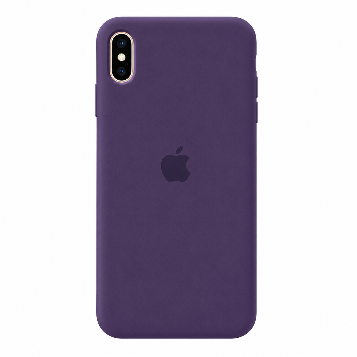 deep purple iPhone XS Max silicone case on white background