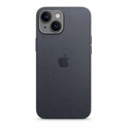 Graphite AG Glass Case for iPhone 14 on white background