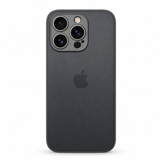 Graphite AG Glass Case for iPhone 15 Pro on white background