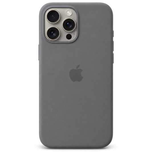 Grey iPhone 16 Pro Max case on white background