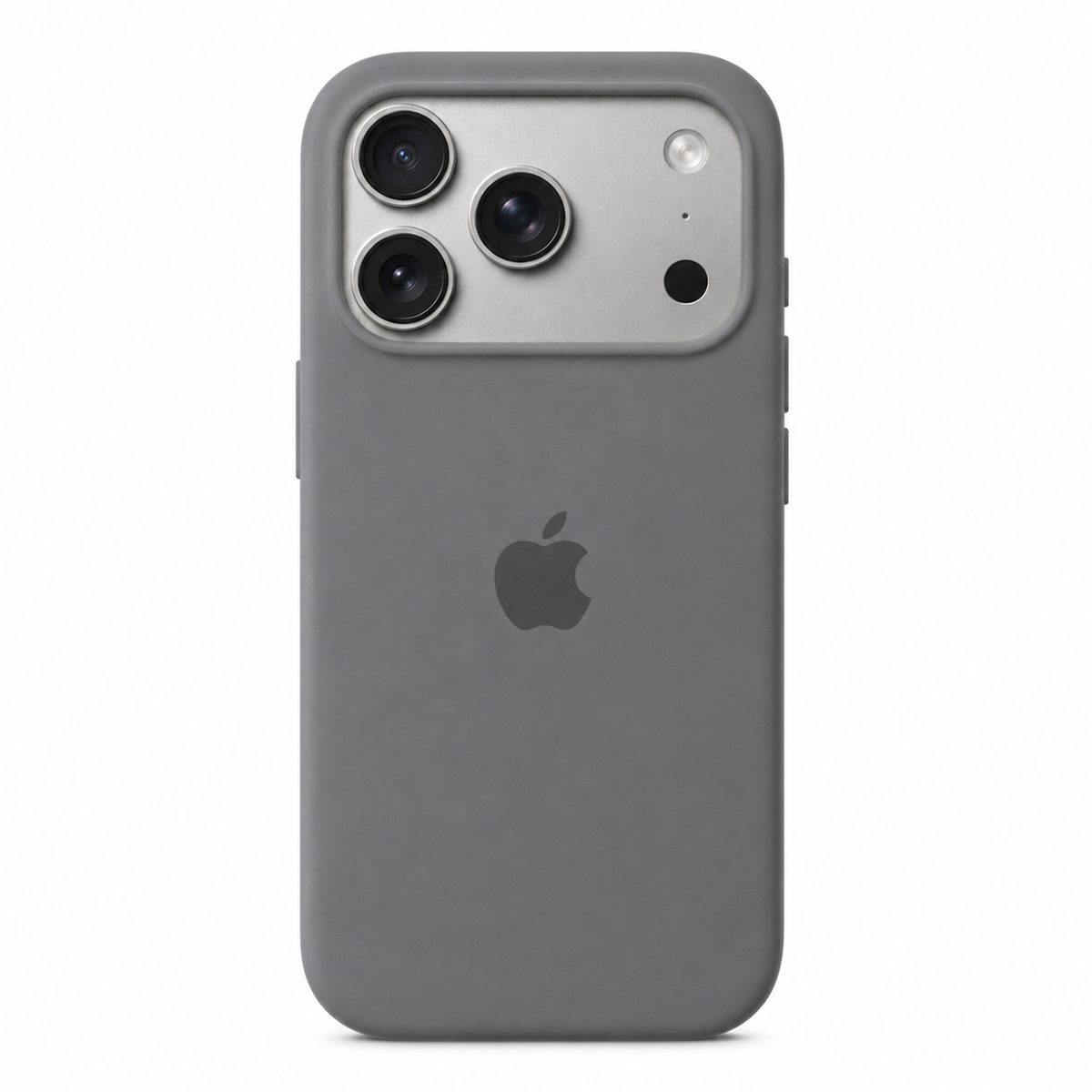 Grey iPhone 17 Pro case on white background