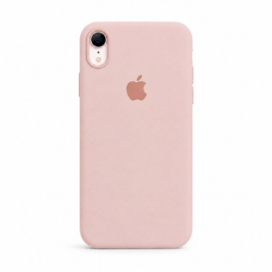 light pink color iphone xr case with white background