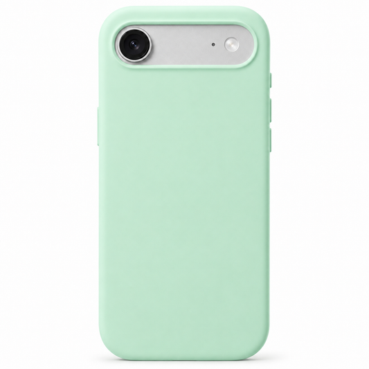 Mint iPhone 17 Air case on white background