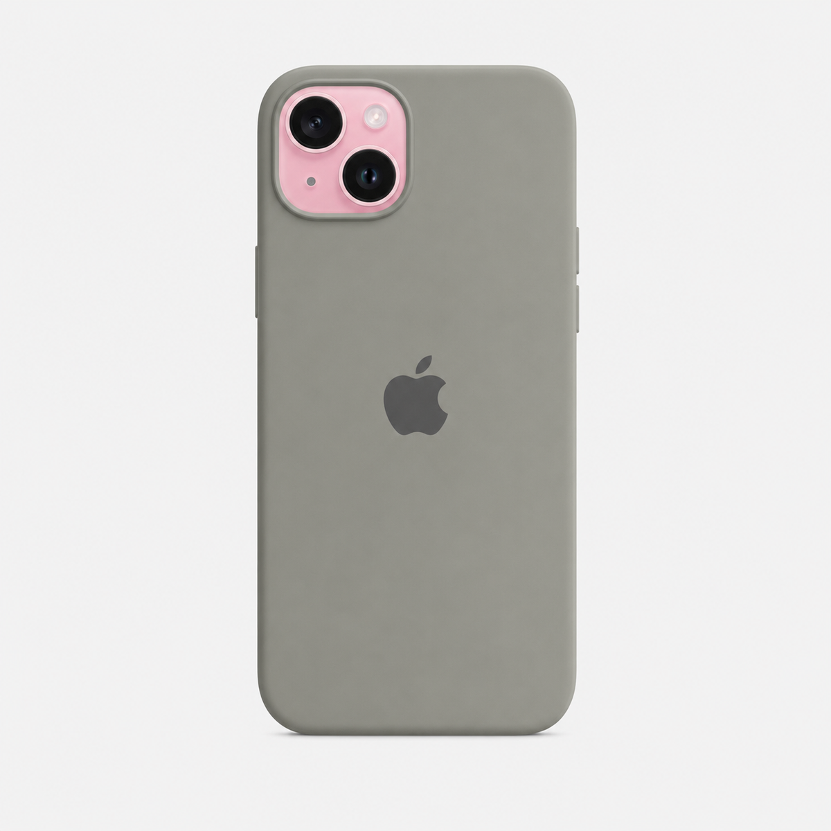 natural color phone case for iPhone 14 with apple logo and the image has pure white background