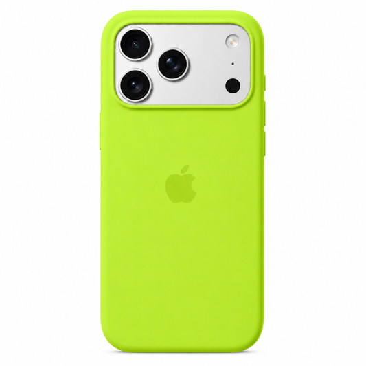 Neon Green iPhone 17 Pro case on white background