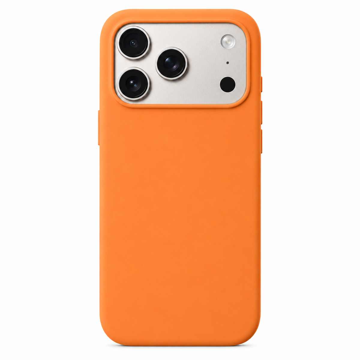 Orange iPhone 17 Pro case on white background