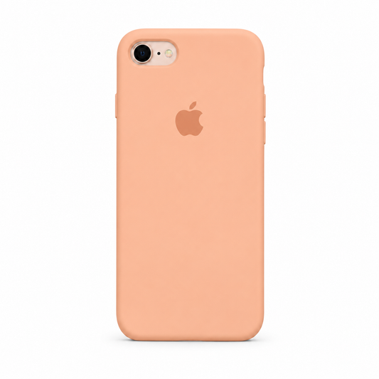 orange color iphone 8 case with white background