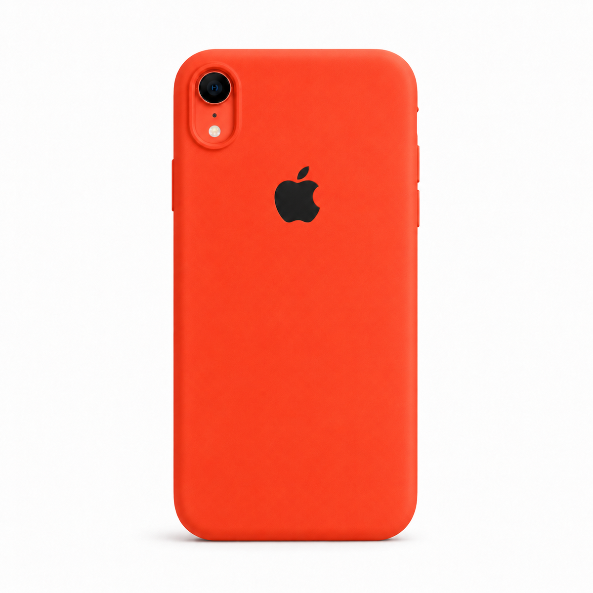 orange color iphone xr case with white background