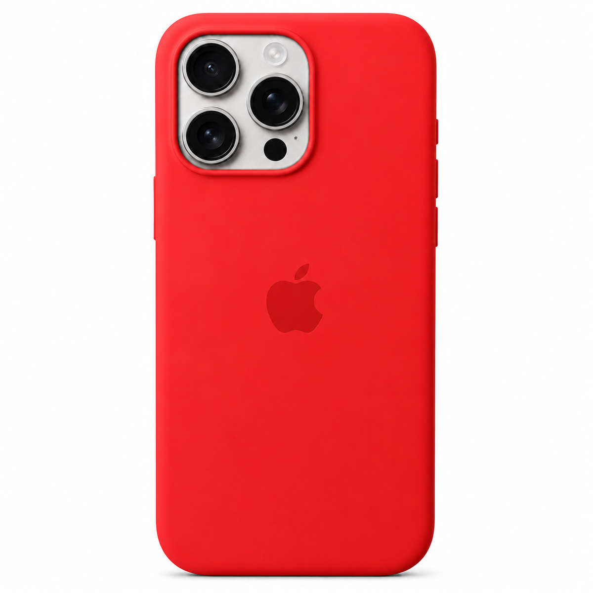 Red iPhone 14 Pro Max case on white background