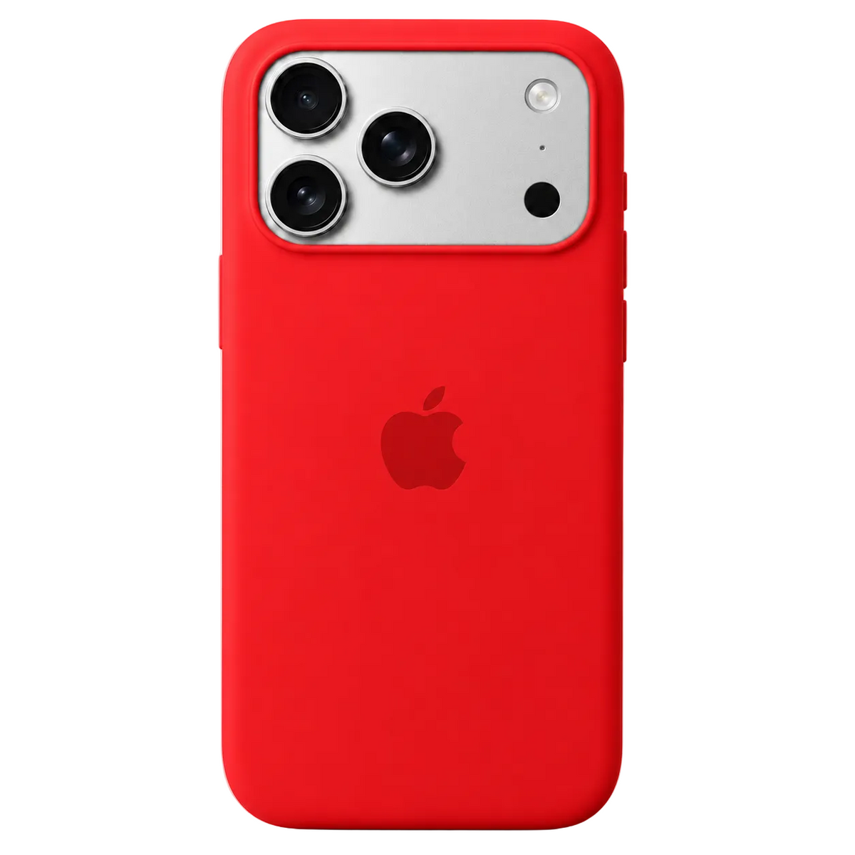 Red iPhone 17 Pro case on white background