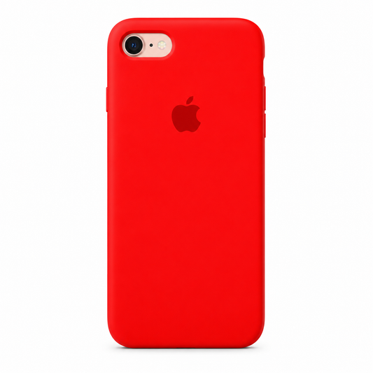 red color iphone 8 plus case with white background