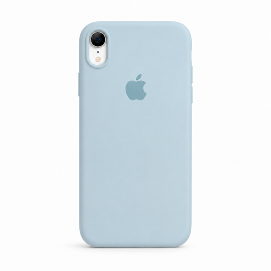 sky color iphone xr case with white background