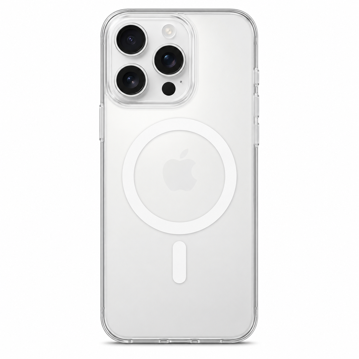 Clear Spigen MagSafe TPU case for iPhone 16 Pro Max on white background