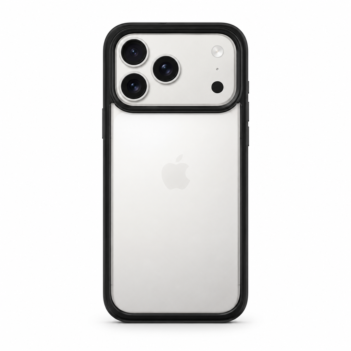 Black Spigen Ultra Hybrid case for iPhone 17 Pro on white background
