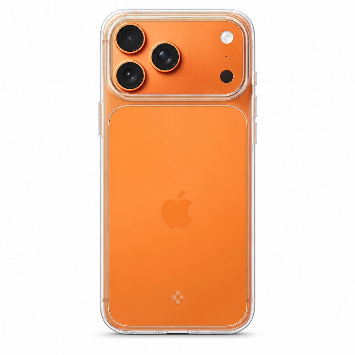Clear Spigen Ultra Hybrid case for iPhone 17 Pro Max on white background